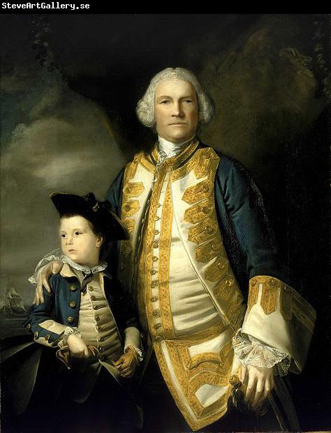 Sir Joshua Reynolds Portrait of Francis Holburne with his son, Sir Francis Holburne, 4th Baronet